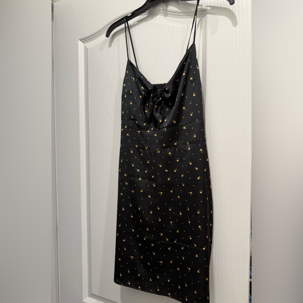 Black floral tank top dress Abercrombie